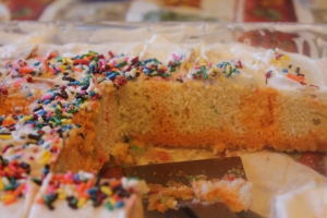 Gelatin Poke Cake - Inside the cake