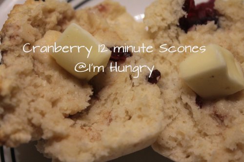 Cranberry 12 minute scones